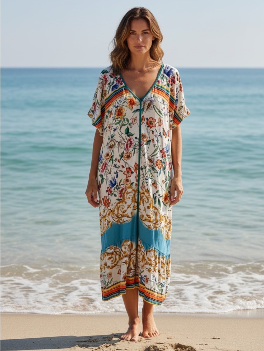 Johnny Was Felix Trapeze Midi Dress